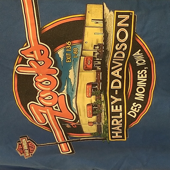 Vintage Harley Davidson t shirt size M single stich blue - Picture 2 of 7